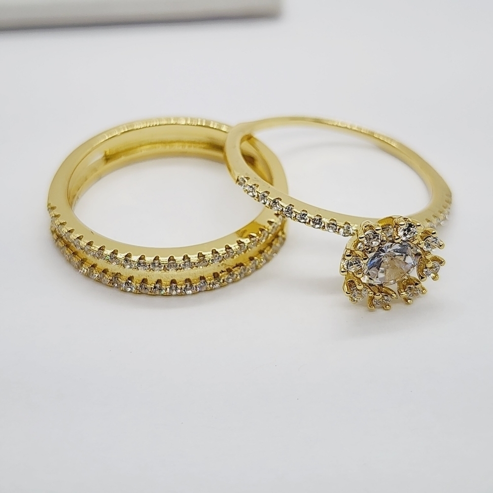 Brand New Sterling Silver 925 2pcs set Ring